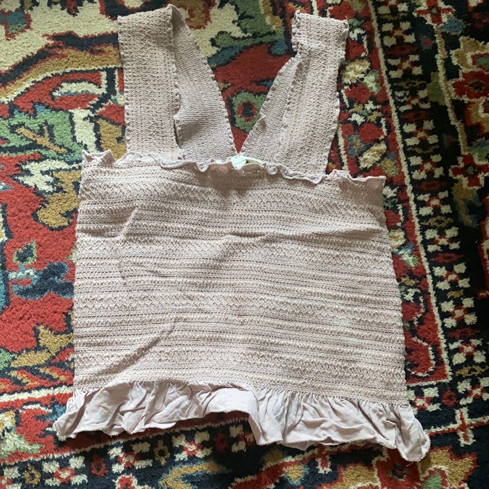 Pacsun ruffled cropped tank